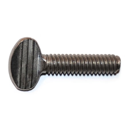 Midwest Fastener Thumb Screw, 1/4"-20 Thread Size, Spade, Stainless Steel, 1 in Lg, 5 PK 31708